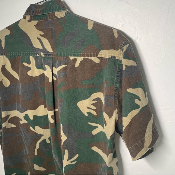 Vintage  Game Winner Camo Cargo Safari Short Sleeve Button Down - Picture 8 of 8